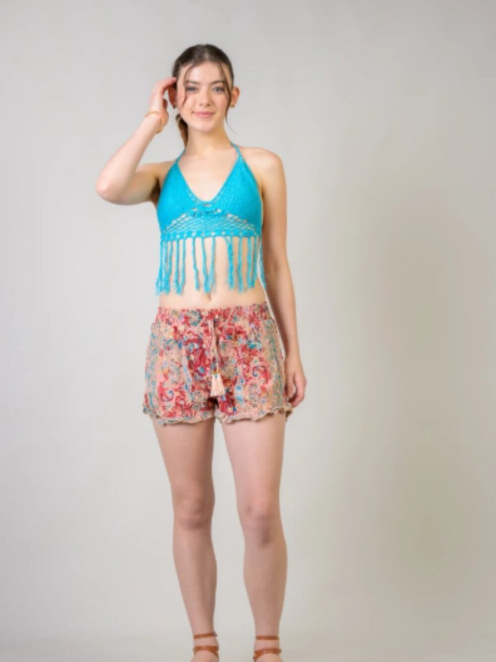 6.) Rhea Patterned Bobbin Shorts (Assorted) - Picture 4 of 9